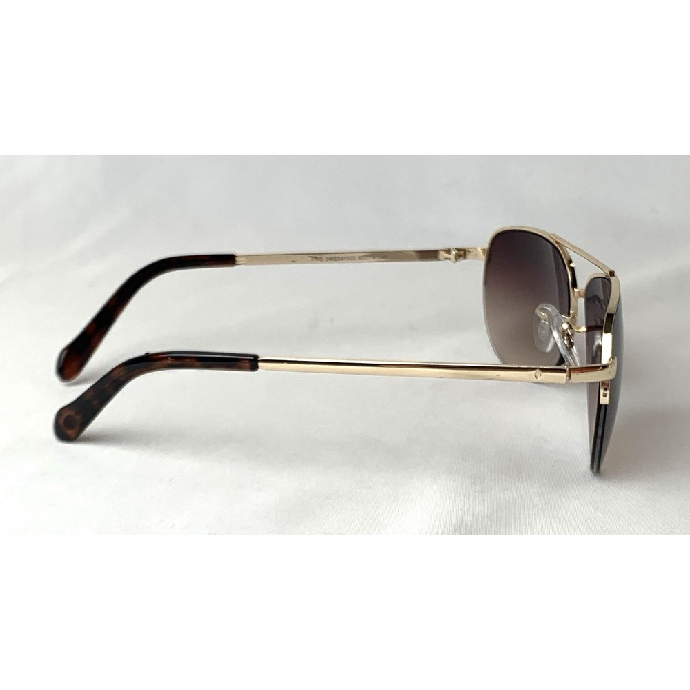 Fossil Aviator Sunglasses Womens Brown Gradient Lens Partial Rim FW5-60-14-140 - Picture 2 of 11